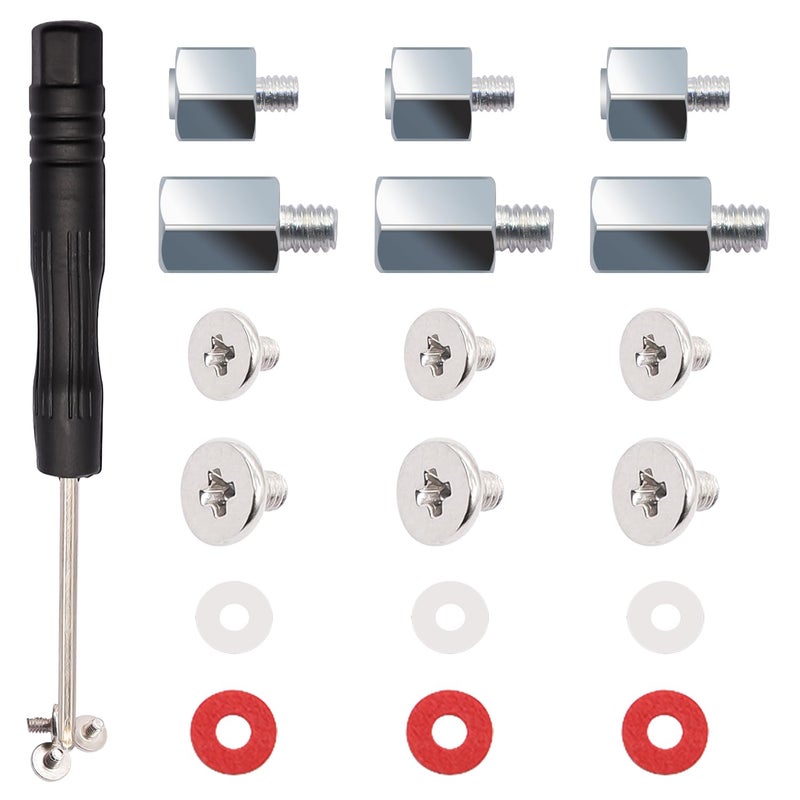 Bemaka M.2 SSD Mounting Screws Kit, M.2 Motherboard Standoffs and Screws, NVMe Screw with Magnetic Screwdriver, Used for Mainboard Repair of Laptop & Computers - Image 1